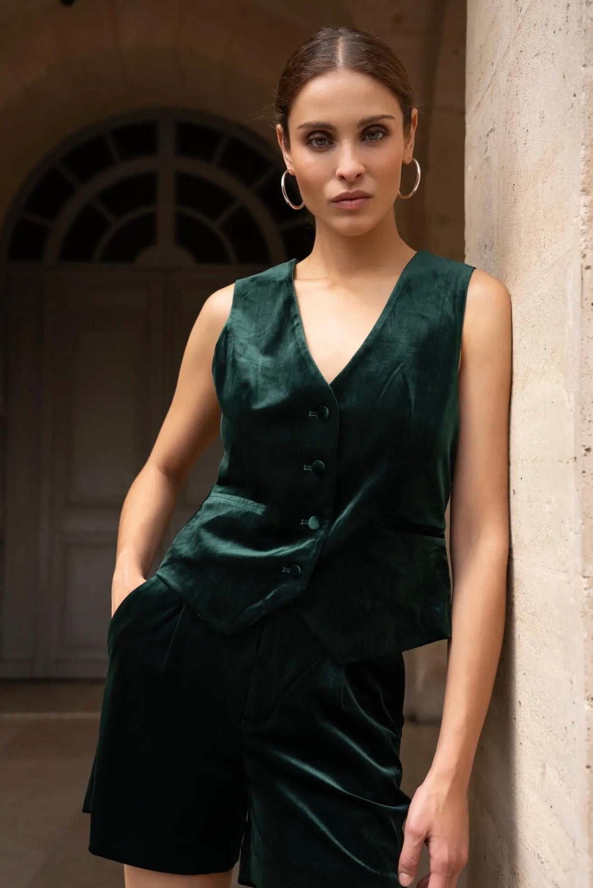 Green Velvet Waistcoat