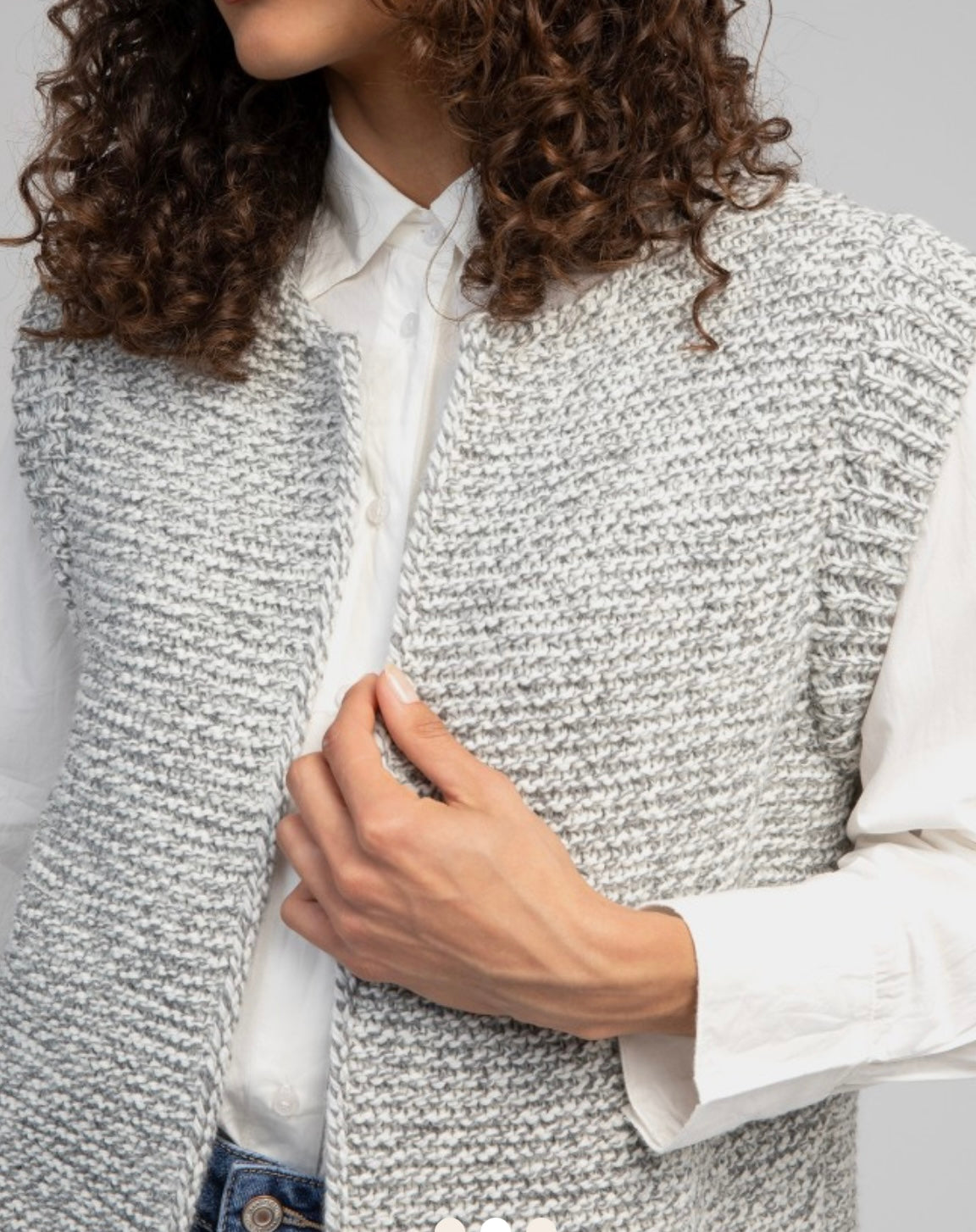 Knitted Waistcoat - Grey