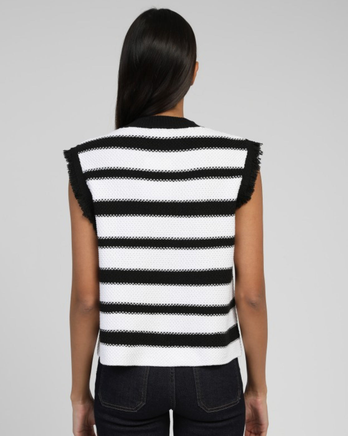 Blue Stripe Vest/Cardigan