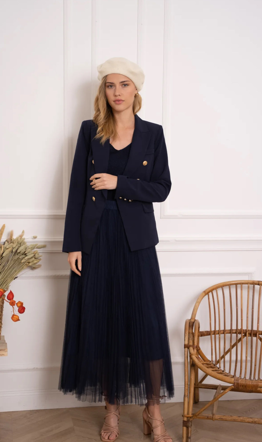 Navy Double Breasted Jacket
