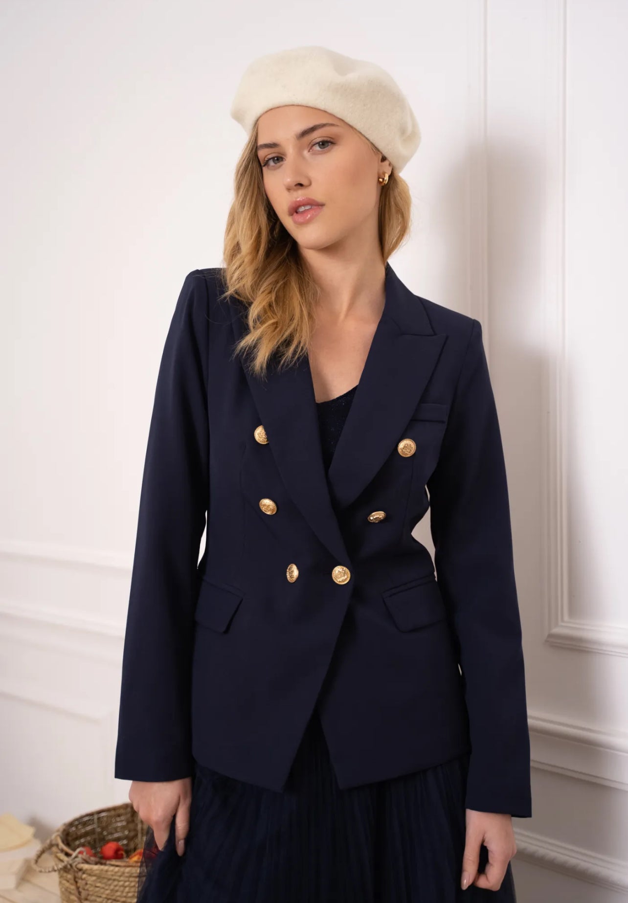 Navy Double Breasted Jacket