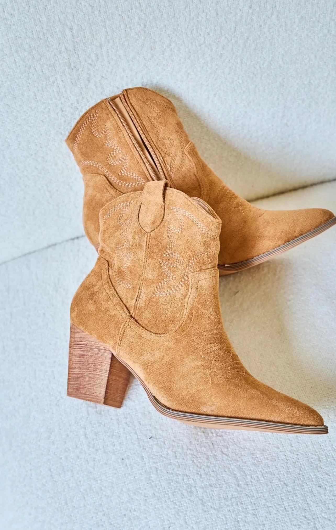 Tan Vegan Cowboy Boots