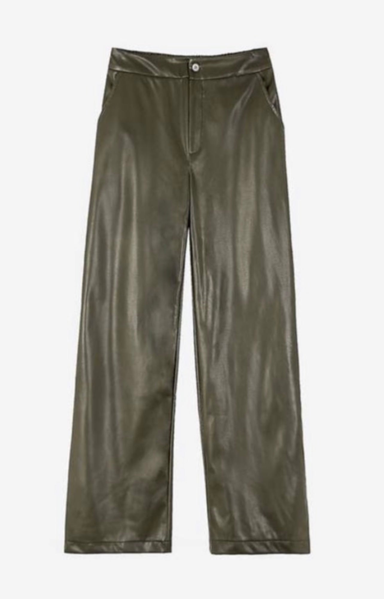 Pitty Leather Trousers - Khaki