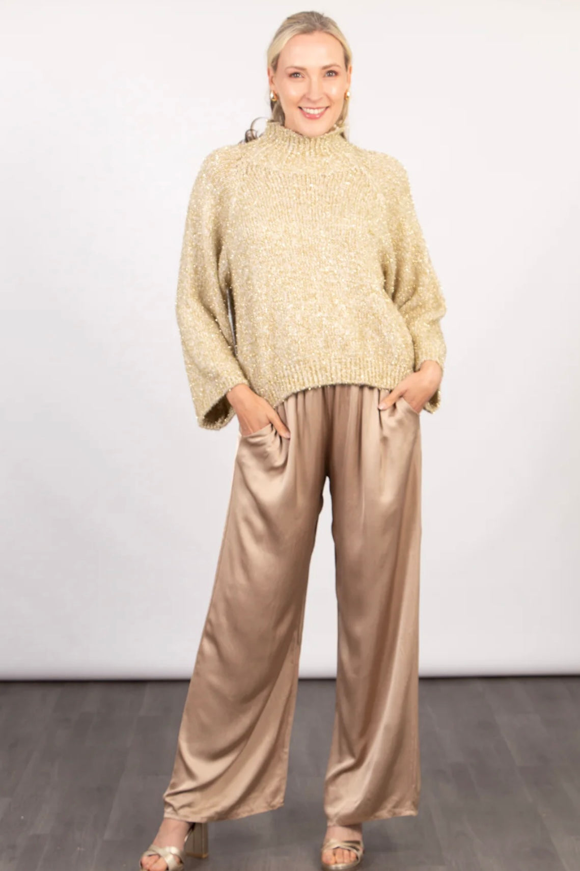 Riley Box Jumper - Gold