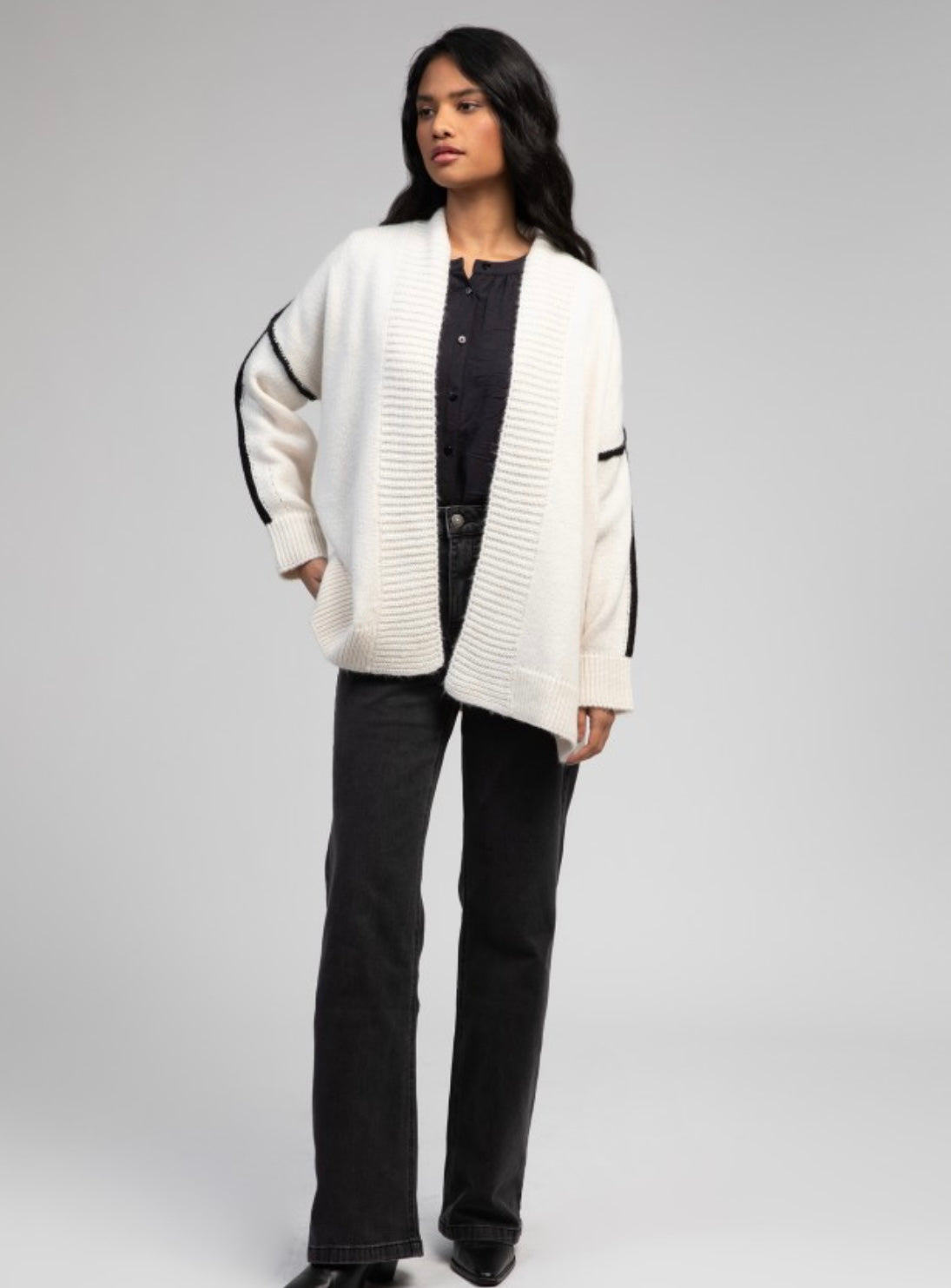 Laura Contrast Cardigan