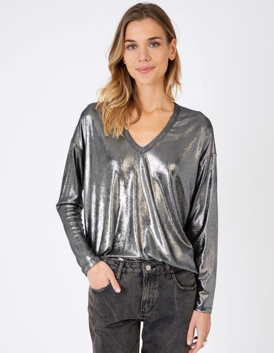 Agnesy  Long Sleeve/V Neck Top