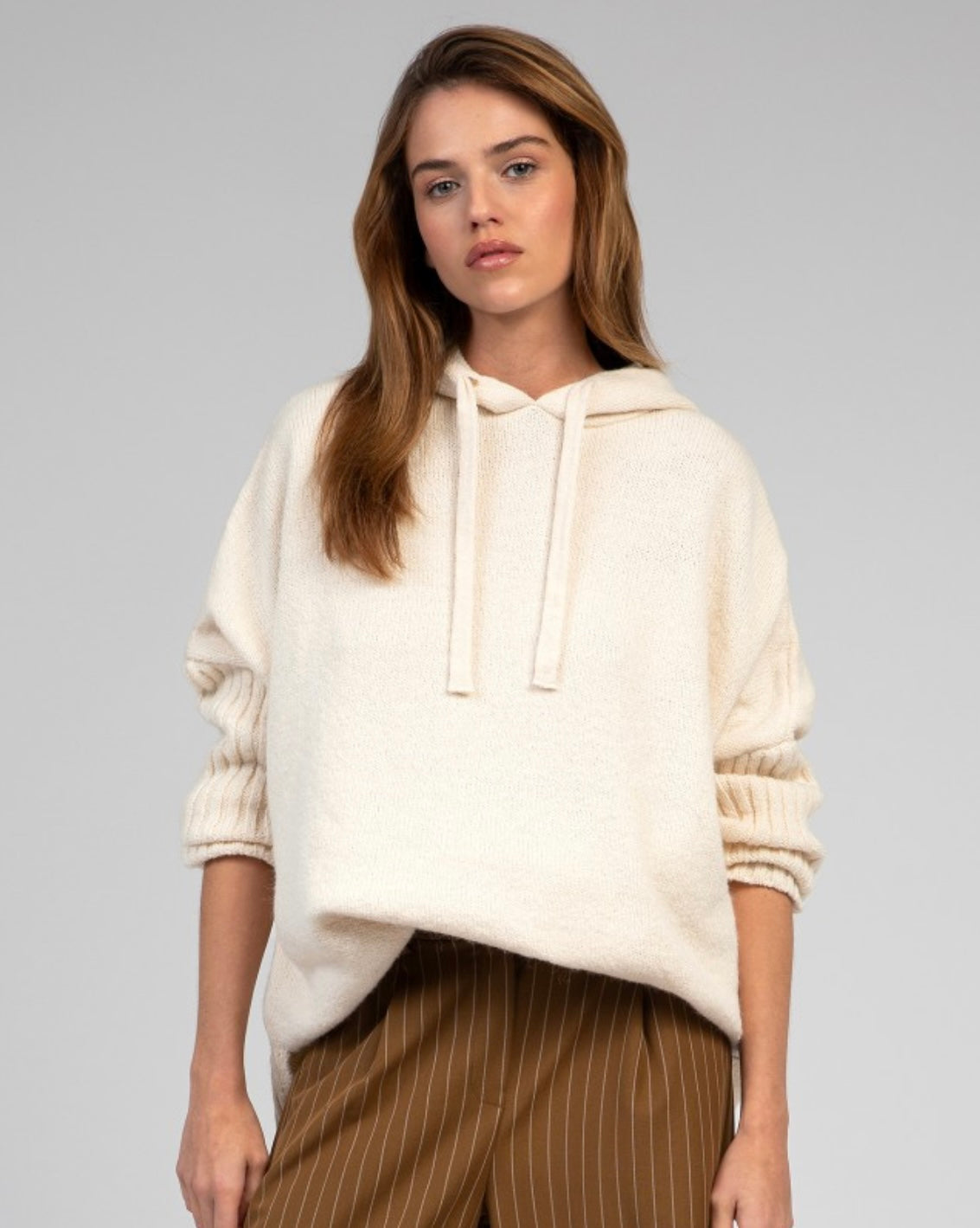 Vicka Hooded Sweater - Ecru