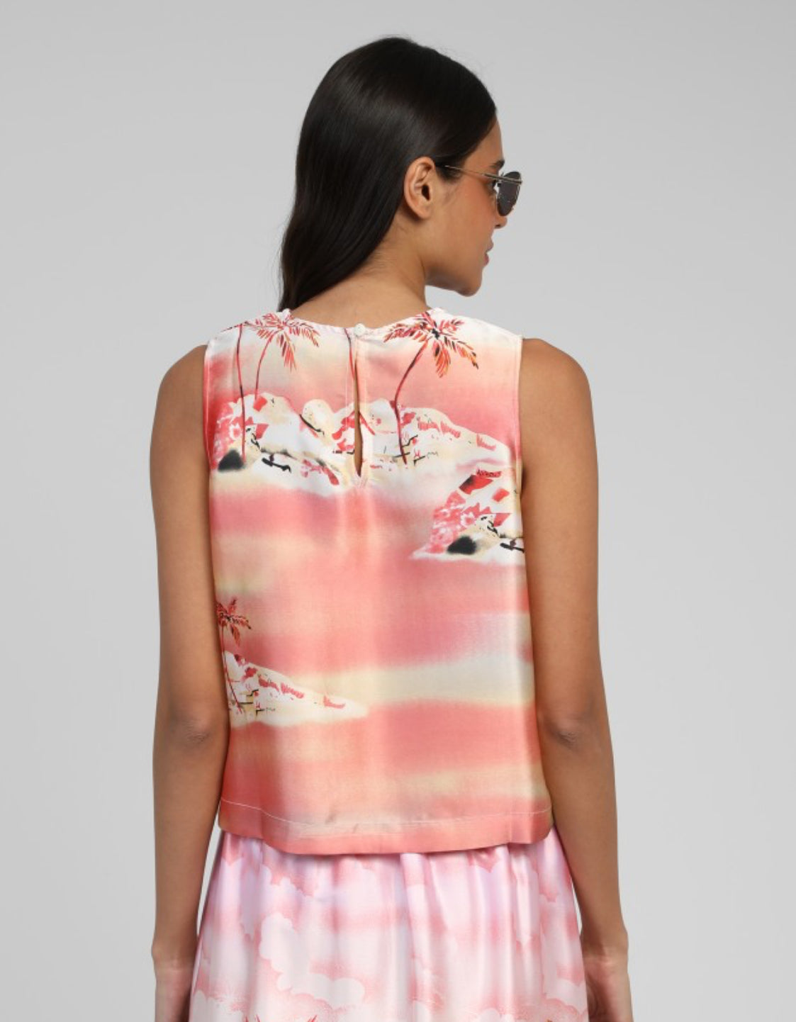 Satin Pink Cabana Top