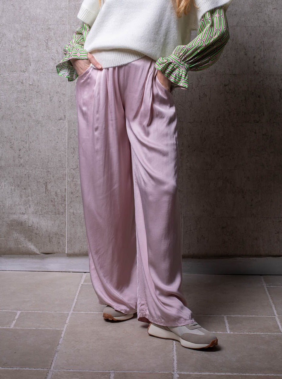 Pink Satin Trousers