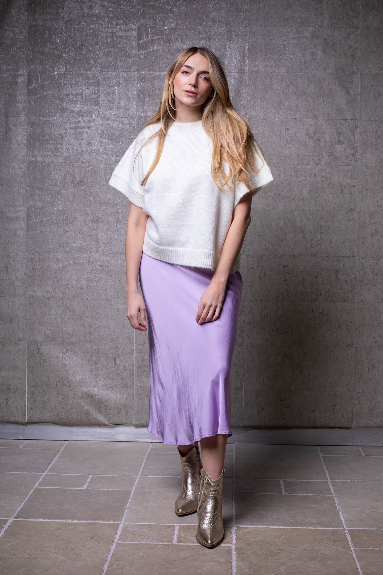 Bias Cut Lilac Skirt