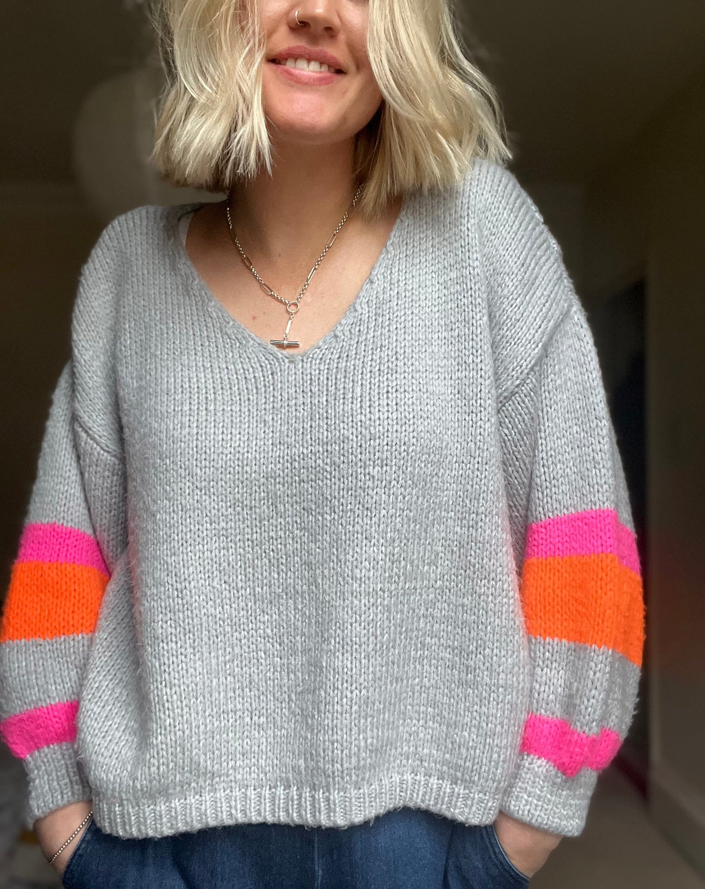 Chunky Knit Neon Jumper