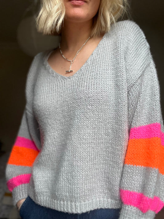 Chunky Knit Neon Jumper